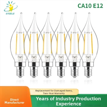 Λαμπτήρας LED σε μορφή κεριού με νήματα C35, 4W, βάση E12