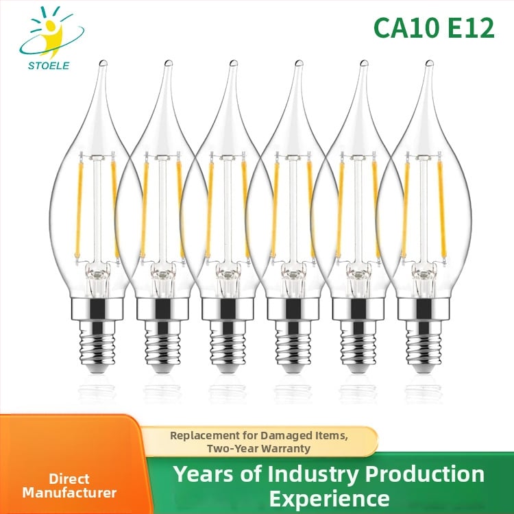 Λαμπτήρας LED σε μορφή κεριού με νήματα C35, 4W, βάση E12