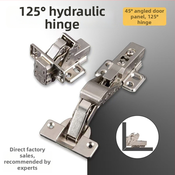 125-stupňový tlmiaci hydraulický pánt pre dvere a skrinky, motýľový pánt s dvoma miskami, diagonálny rez 45°