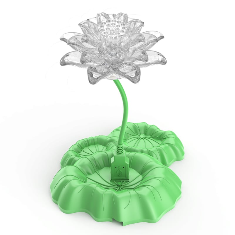 LED lotus lamp για αυτοκίνητο, κάμπινγκ, κήπο και υπνοδωμάτιο — νυχτερινή λυχνία και φωτιστικό ατμόσφαιρας