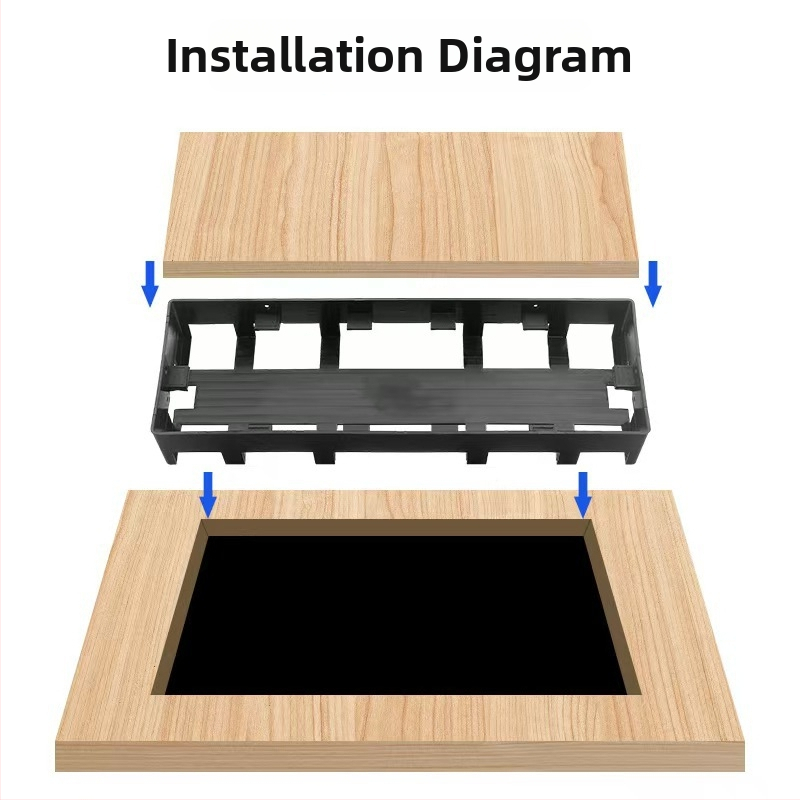 Napájací úložný box pre systémovú skriňu, pevný a odolný, hrubší ABS materiál, vhodný pre nábytkové skrine a riadiaci box pre LED pásku