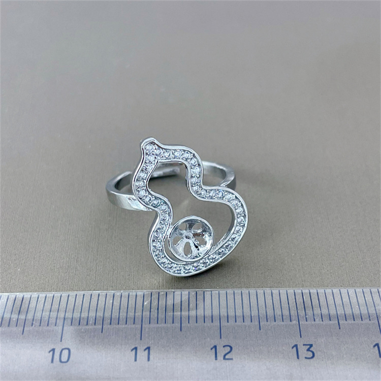 Σετ DIY κοσμημάτων με μαργαριτάρια: 18K επιχρυσωμένο κρεμαστό με μοτίβο Fulu Gourd, σκουλαρίκια και δαχτυλίδι, ημιτελείς βάσεις