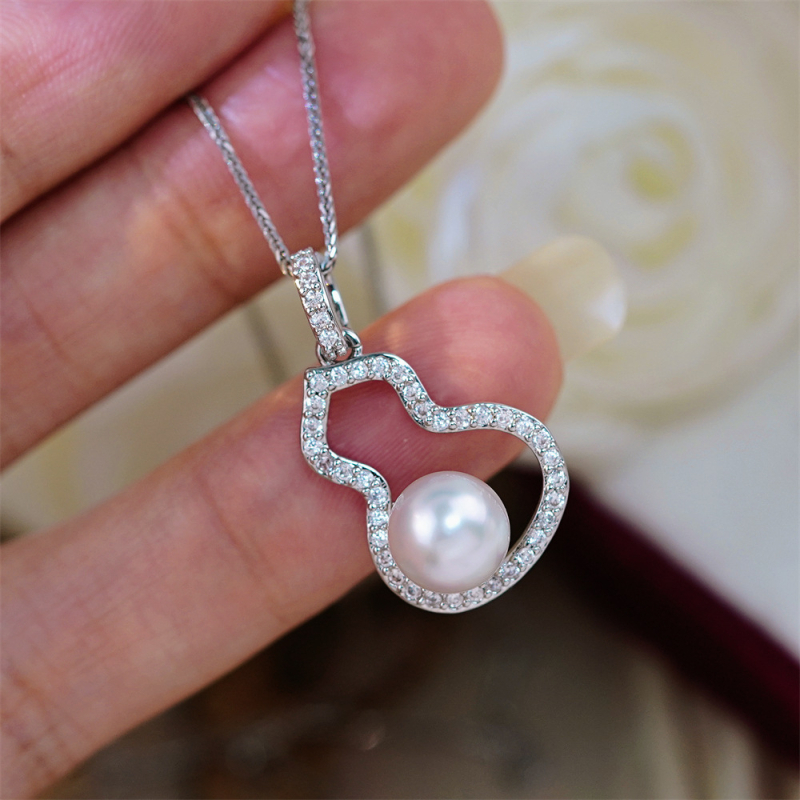 Σετ DIY κοσμημάτων με μαργαριτάρια: 18K επιχρυσωμένο κρεμαστό με μοτίβο Fulu Gourd, σκουλαρίκια και δαχτυλίδι, ημιτελείς βάσεις