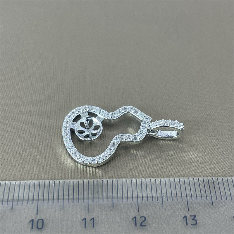 Σετ DIY κοσμημάτων με μαργαριτάρια: 18K επιχρυσωμένο κρεμαστό με μοτίβο Fulu Gourd, σκουλαρίκια και δαχτυλίδι, ημιτελείς βάσεις