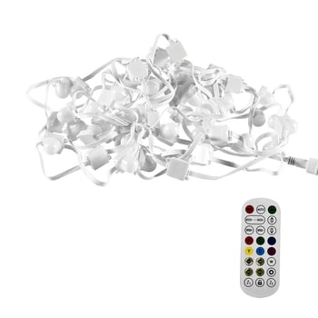 Bluetooth RGB LED reťaz svetiel na rímsu a dvore — farebné ambientné osvetlenie