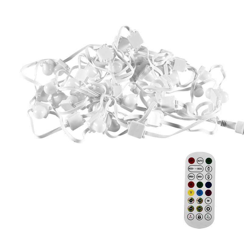 Bluetooth RGB LED reťaz svetiel na rímsu a dvore — farebné ambientné osvetlenie