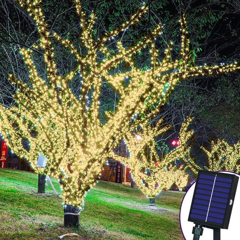 Solárne vonkajšie vodeodolné LED reťazové svetlá pre výzdobu záhrady na Nový rok a Jarný festival