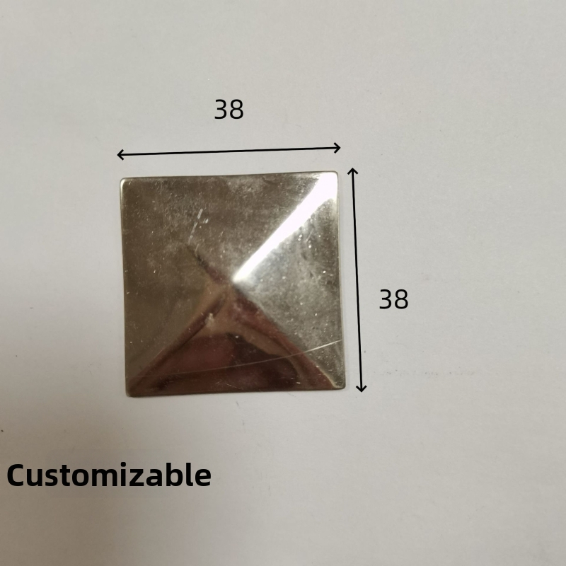 Zvárané štvorcové koncové diely pre potrubie 38×38 z nerezovej ocele, tesniaci diel, hardvérové doplnky na vešanie