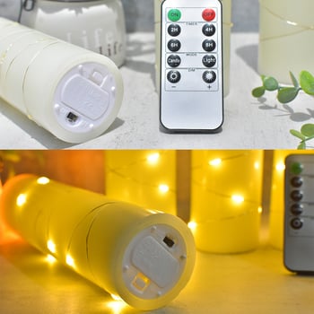 Prispôsobená LED sviečka s meďovým drôtom vo forme kvapky vody, na svadby a oslavy
