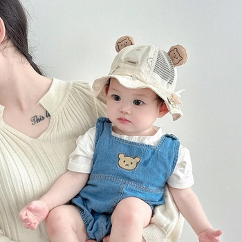 Παιδικό καπέλο ήλιου με πλέγμα, αναπνέσιμο, ρυθμιζόμενο, καλοκαιρινό
