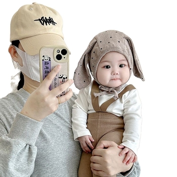 Βρεφικό καπέλο χειμώνα από 100% βαμβάκι, unisex, για νεογέννητα 0–12 μηνών, καπέλο με προστασία για τα αυτιά, στυλ άνοιξη-φθινόπωρο