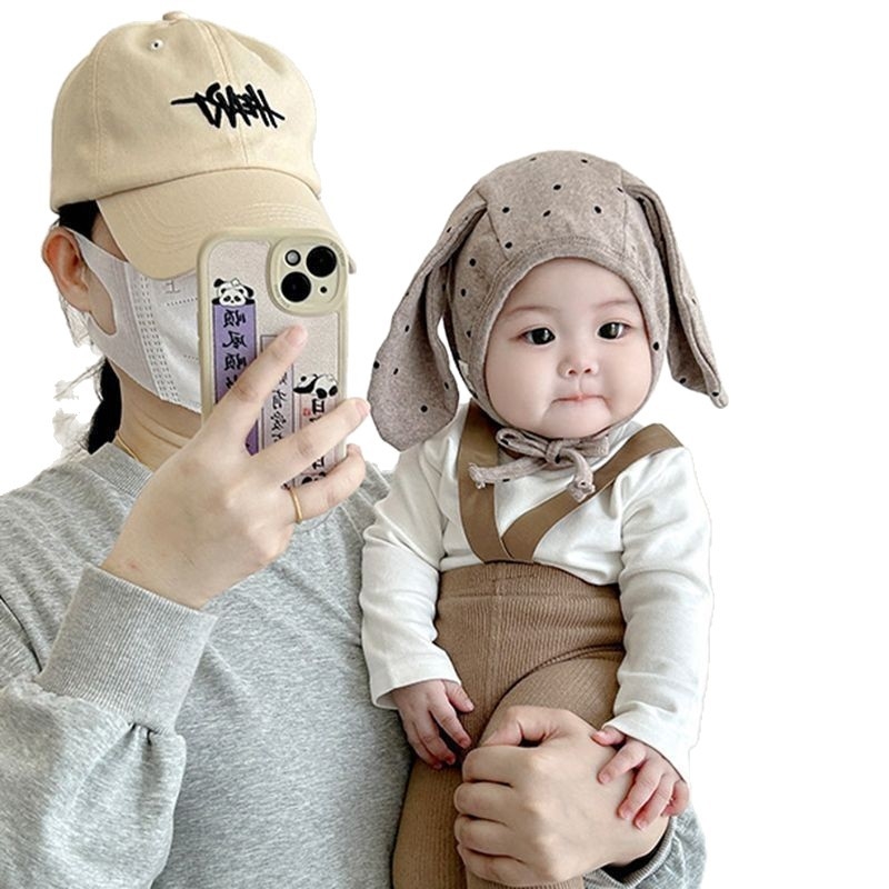 Βρεφικό καπέλο χειμώνα από 100% βαμβάκι, unisex, για νεογέννητα 0–12 μηνών, καπέλο με προστασία για τα αυτιά, στυλ άνοιξη-φθινόπωρο