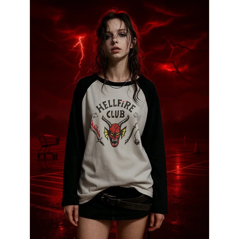 Γυναικείο T‑shirt ραγκλάν με μακριά μανίκια από βαμβάκι, ριγέ, χαλαρή γραμμή, στυλ κολλεγίου, άνοιξη 2025