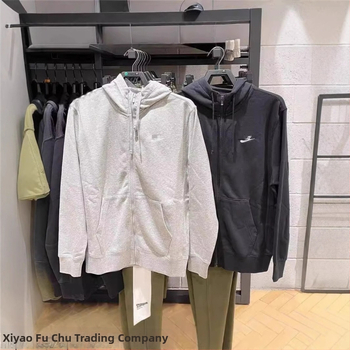 Unisex pletená mikina s kapucňou a zipsom na jar a jeseň, ľahký kardigánový štýl svetr BV2649