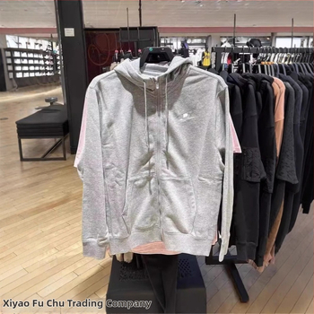 Unisex pletená mikina s kapucňou a zipsom na jar a jeseň, ľahký kardigánový štýl svetr BV2649