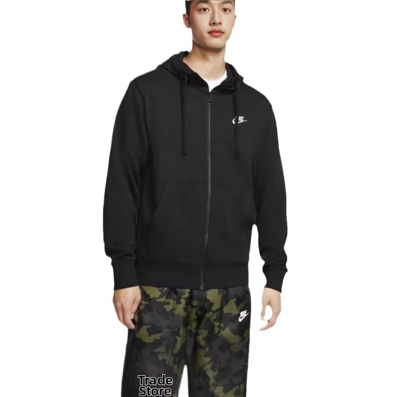 Unisex pletená mikina s kapucňou a zipsom na jar a jeseň, ľahký kardigánový štýl svetr BV2649
