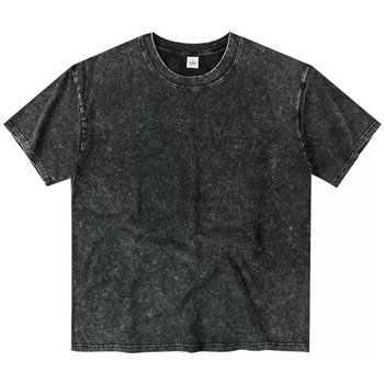 Πλυμένο T-shirt με μπατίκ σε νιφάδες χιονιού, κοντό μανίκι, unisex για ομαδική/τάξης ενδυμασία, με εκτυπωμένο λογότυπο, ρετρό αμερικανικό στυλ