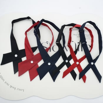 Ženský krížový motýlik pre školskú uniformu, kórejský a japonský štýl, čierny