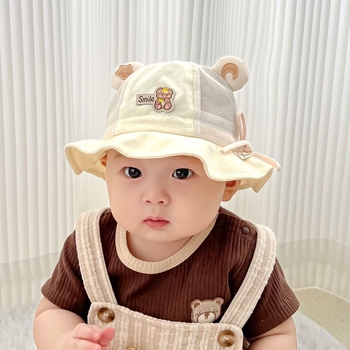 Παιδικό καπέλο bucket για καλοκαίρι, unisex, ρυθμιζόμενο, προστασία από τον ήλιο, αναπνεύσιμο διχτυωτό ύφασμα