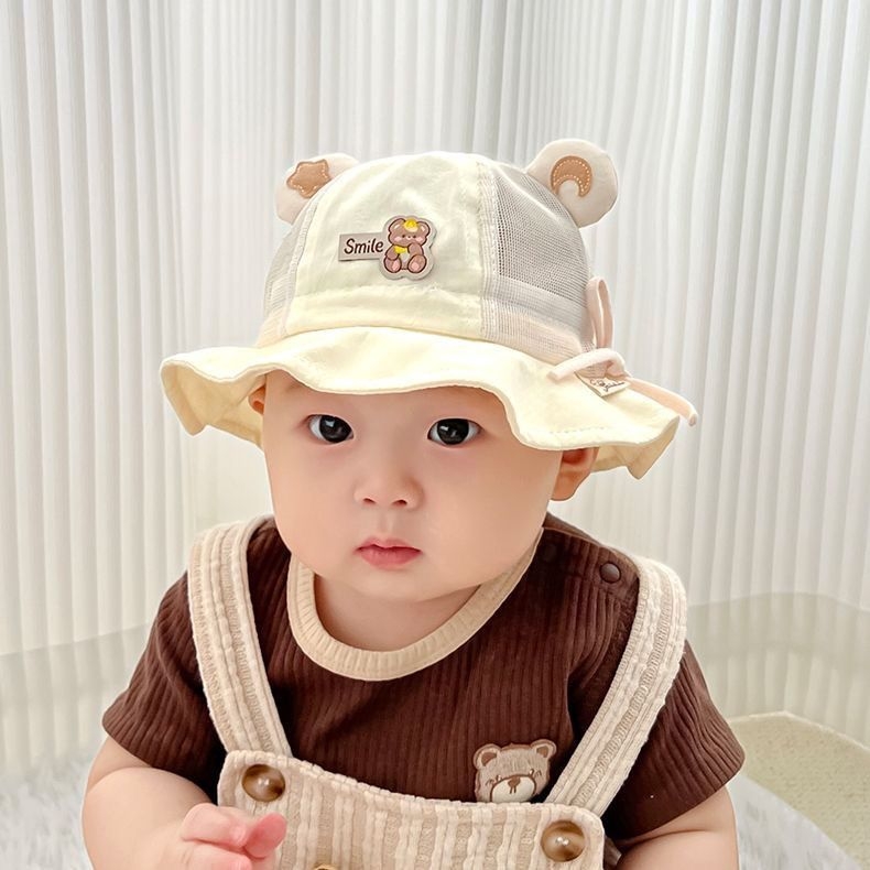 Παιδικό καπέλο bucket για καλοκαίρι, unisex, ρυθμιζόμενο, προστασία από τον ήλιο, αναπνεύσιμο διχτυωτό ύφασμα