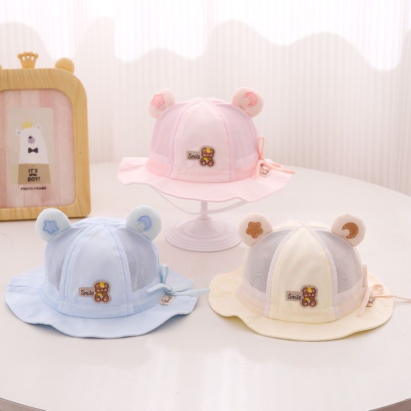 Παιδικό καπέλο bucket για καλοκαίρι, unisex, ρυθμιζόμενο, προστασία από τον ήλιο, αναπνεύσιμο διχτυωτό ύφασμα
