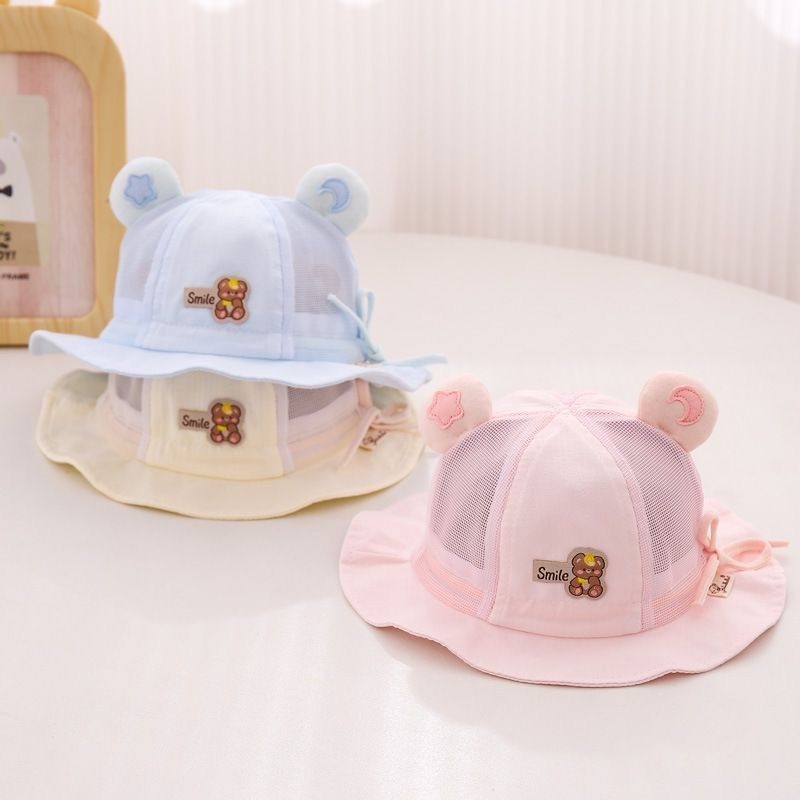 Παιδικό καπέλο bucket για καλοκαίρι, unisex, ρυθμιζόμενο, προστασία από τον ήλιο, αναπνεύσιμο διχτυωτό ύφασμα