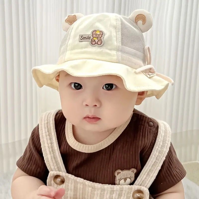 Παιδικό καπέλο bucket για καλοκαίρι, unisex, ρυθμιζόμενο, προστασία από τον ήλιο, αναπνεύσιμο διχτυωτό ύφασμα