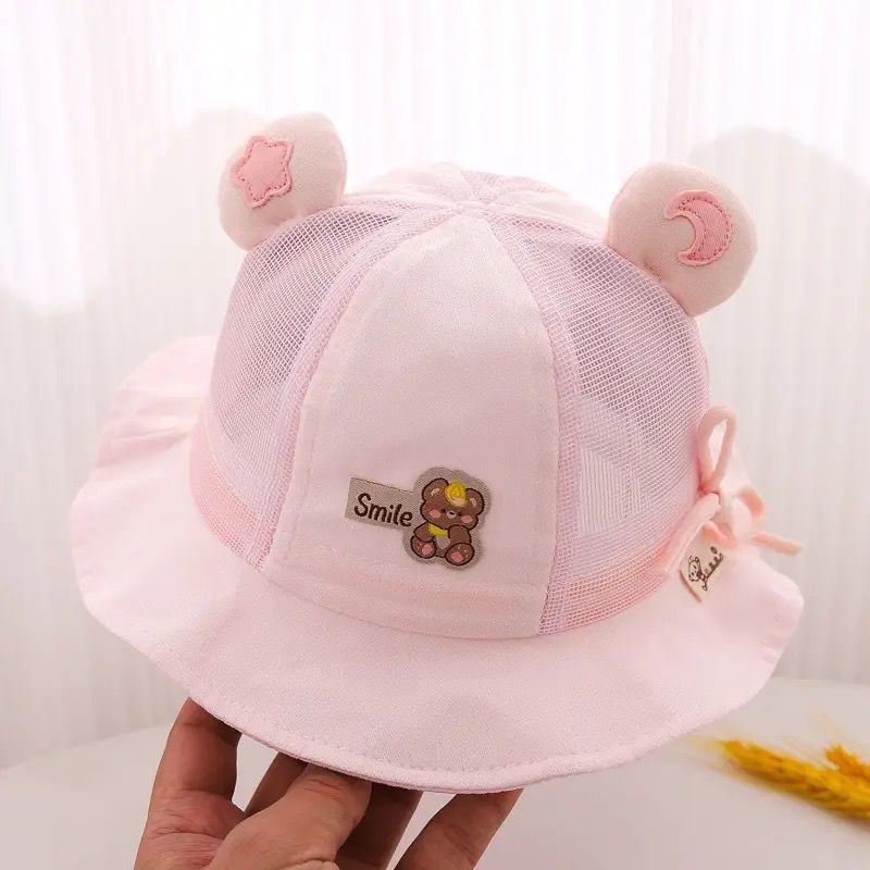 Παιδικό καπέλο bucket για καλοκαίρι, unisex, ρυθμιζόμενο, προστασία από τον ήλιο, αναπνεύσιμο διχτυωτό ύφασμα