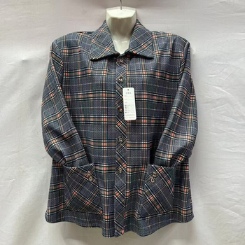 Cardigan damă în carouri cu rever, mâneci lungi, pentru femei de vârstă mijlocie, primăvară-toamnă, stil casual retro