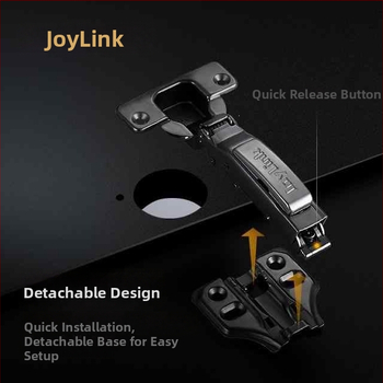 JoyLink Ľavý Sused Alpha 35 mm Hrubé Dverové Pánty, Rýchla Inštalácia, Odnímateľný, Skrinkové Dvere so Žiadnym Uhlom