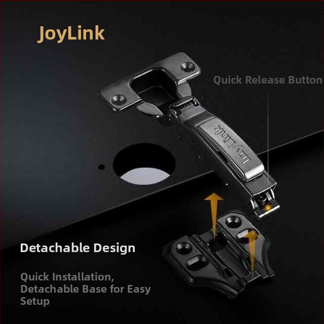 JoyLink Ľavý Sused Alpha 35 mm Hrubé Dverové Pánty, Rýchla Inštalácia, Odnímateľný, Skrinkové Dvere so Žiadnym Uhlom