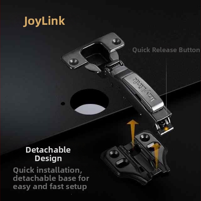 JoyLink Ľavý Sused Alpha 35 mm Hrubé Dverové Pánty, Rýchla Inštalácia, Odnímateľný, Skrinkové Dvere so Žiadnym Uhlom