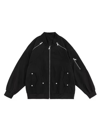 Ανδρικό χειμωνιάτικο μπουφάν σε στυλ streetwear με baseball σχεδιασμό, άνετη χαλαρή γραμμή