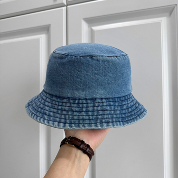 Gyerekeknek szóló egyszínű denim bucket sapka, japán ihletésű vintage stílus, könnyű napvédő sapka tavasz–nyár, pamut, 4–6 éves.