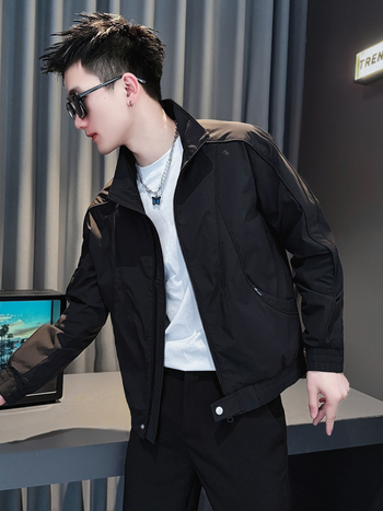 Ανδρικό μπουφάν slim-fit σε κορεατικό στυλ για φθινοπωρινό-χειμερινό 2025 υψηλής ποιότητας streetwear.