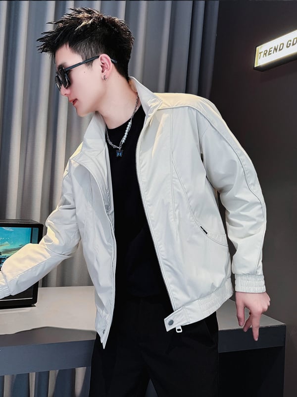 Ανδρικό μπουφάν slim-fit σε κορεατικό στυλ για φθινοπωρινό-χειμερινό 2025 υψηλής ποιότητας streetwear.