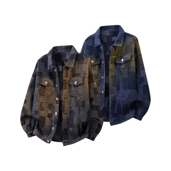 Νέο ανδρικό τζιν μπουφάν, πλυμένο, σε στυλ streetwear