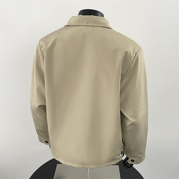 Ανδρικό Harrington μπουφάν με μοτίβο houndstooth, τρισδιάστατη ραφή, φθινοπωρινό-χειμερινό, κομψή γραμμή, πέτο