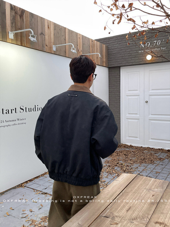 Ανδρικό PU δερμάτινο μπουφάν σε αμερικάνικο ρετρό στυλ, εργασιακό μπουφάν με πιλοτικό σχεδιασμό, φθινόπωρο-χειμώνα