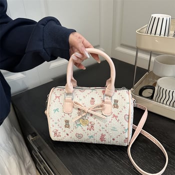 Ženska torbica od baršuna, oblik jastuka, Boston stil, crossbody s jednim remenom, model 2026, slatka za svakodnevnu upotrebu