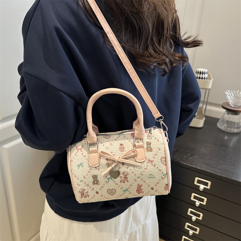 Ženska torbica od baršuna, oblik jastuka, Boston stil, crossbody s jednim remenom, model 2026, slatka za svakodnevnu upotrebu