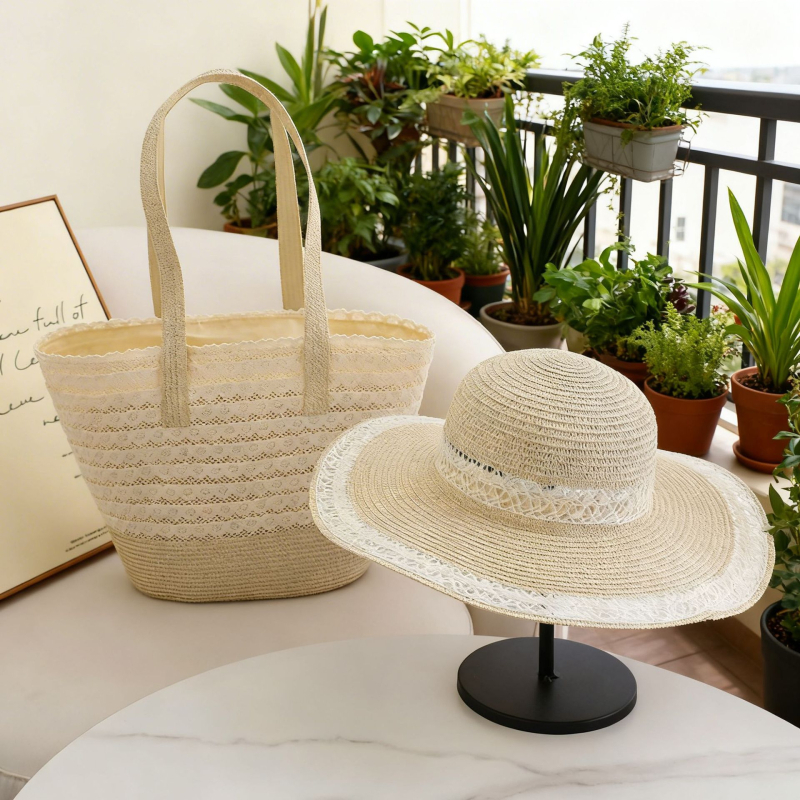 Torba preko ramena od slame u korejskom nišnom stilu, ljetna moda za plažu