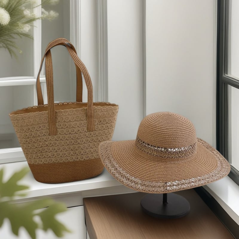 Torba preko ramena od slame u korejskom nišnom stilu, ljetna moda za plažu