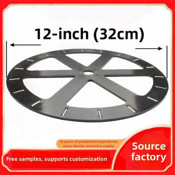 Čierny plastový otočný tanier, priemer 32 cm (12 palcov), vhodný pre dvierky skriniek