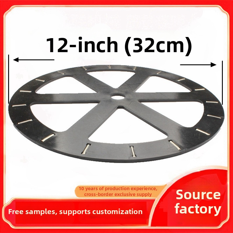 Čierny plastový otočný tanier, priemer 32 cm (12 palcov), vhodný pre dvierky skriniek
