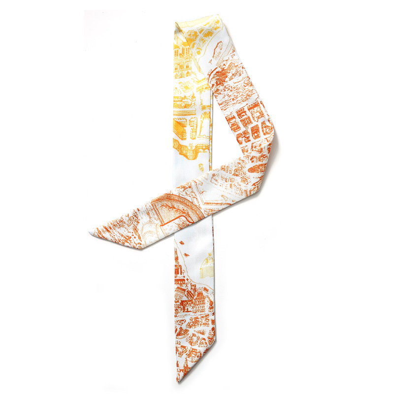Κλασικό λεπτό φουλάρι για λαβές τσαντών με twill ύφανση — διακοσμητικό αξεσουάρ για γυναίκες