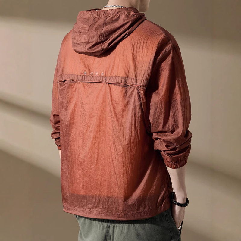 Jachetă ușoară, uscare rapidă, protecție solară Ice Silk pentru bărbați, vară, pescuit outdoor, UPF50+, respirabil
