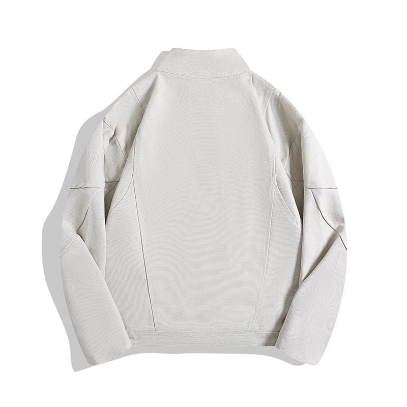 Cleanfit Harrington μαύρο ανδρικό μπουφάν από πλυμένο βαρύ καμβά, εργασιακό μπουφάν με σταθερό γιακά