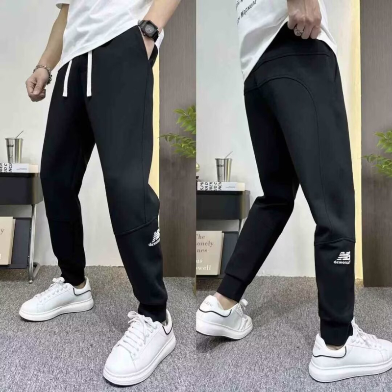 Ανδρικά φθινοπωρινά jogger παντελόνια, σε slim-fit, με patchwork πάνελ, άνετα αθλητικά παντελόνια