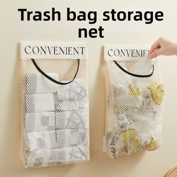 Nástenná sieťová taška na uskladnenie plastových tašiek do kuchyne, veľká kapacita